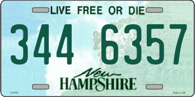 NH license plate 3446357