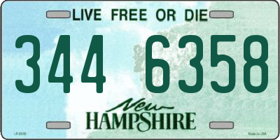 NH license plate 3446358