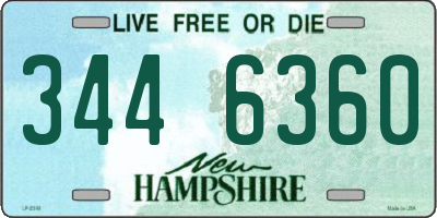 NH license plate 3446360
