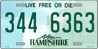 NH license plate 3446363