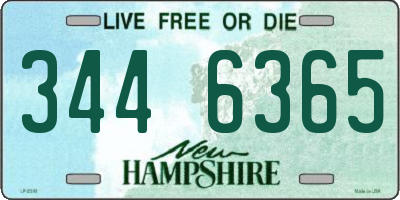 NH license plate 3446365