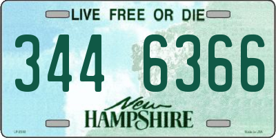 NH license plate 3446366