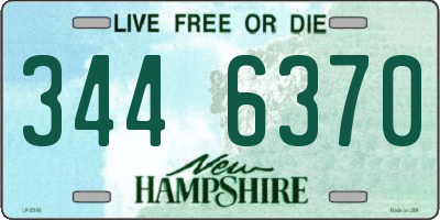 NH license plate 3446370
