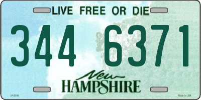 NH license plate 3446371