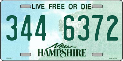 NH license plate 3446372
