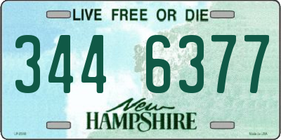 NH license plate 3446377