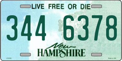 NH license plate 3446378