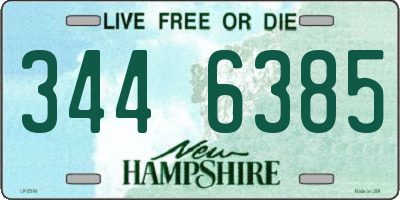NH license plate 3446385