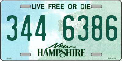 NH license plate 3446386