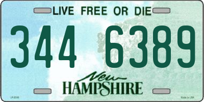 NH license plate 3446389
