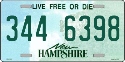 NH license plate 3446398
