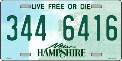 NH license plate 3446416