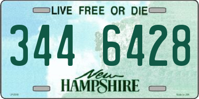 NH license plate 3446428