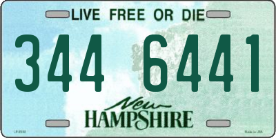 NH license plate 3446441