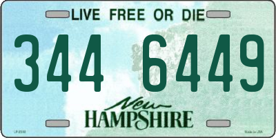 NH license plate 3446449