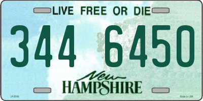 NH license plate 3446450