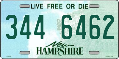 NH license plate 3446462