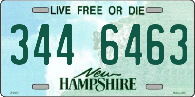 NH license plate 3446463