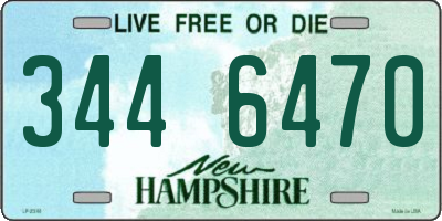NH license plate 3446470