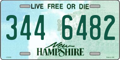 NH license plate 3446482