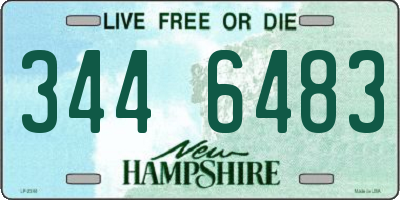 NH license plate 3446483