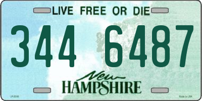 NH license plate 3446487