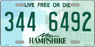 NH license plate 3446492