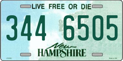 NH license plate 3446505