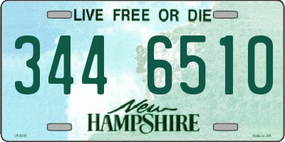 NH license plate 3446510