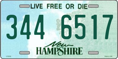 NH license plate 3446517