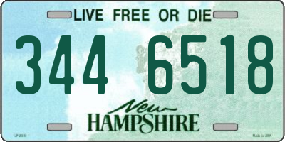 NH license plate 3446518