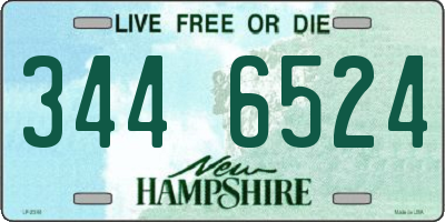 NH license plate 3446524