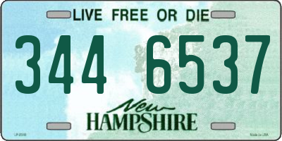 NH license plate 3446537