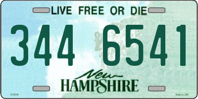 NH license plate 3446541