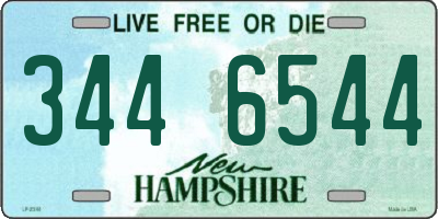 NH license plate 3446544