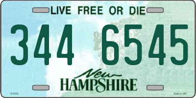 NH license plate 3446545