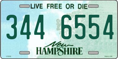 NH license plate 3446554