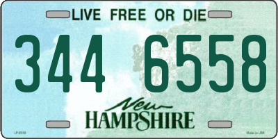NH license plate 3446558