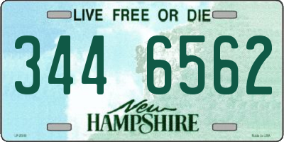 NH license plate 3446562