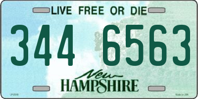 NH license plate 3446563