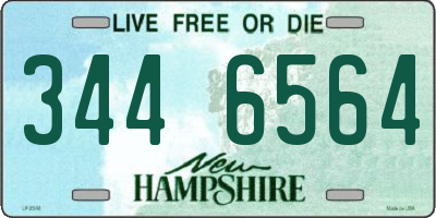 NH license plate 3446564