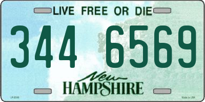 NH license plate 3446569