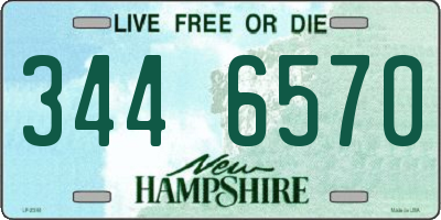 NH license plate 3446570
