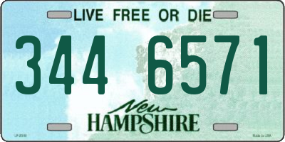 NH license plate 3446571