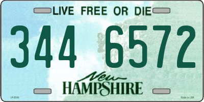 NH license plate 3446572