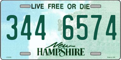 NH license plate 3446574