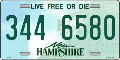 NH license plate 3446580