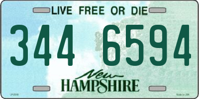 NH license plate 3446594