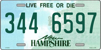 NH license plate 3446597