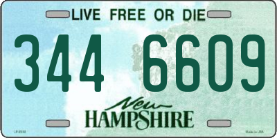 NH license plate 3446609